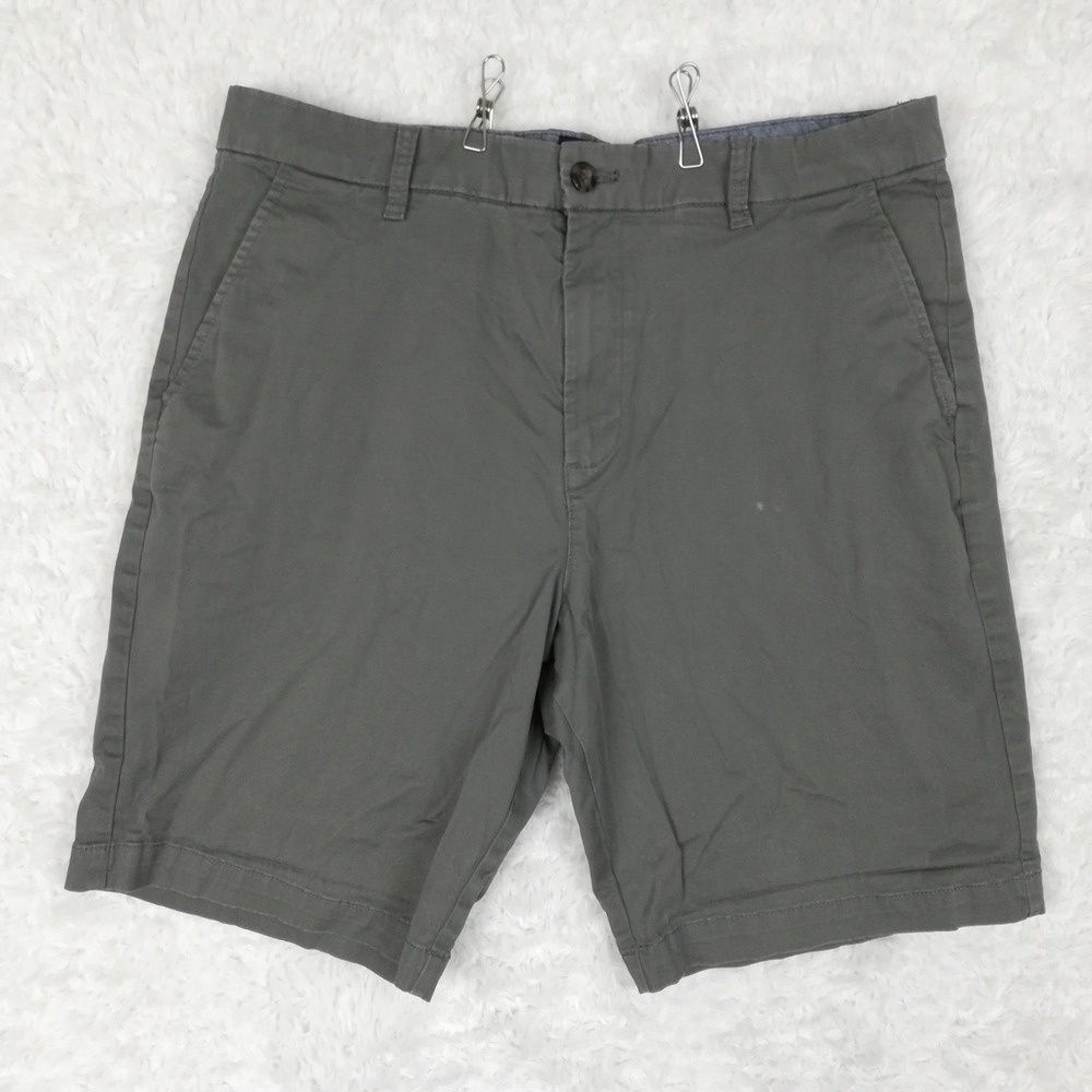 Gap Mens Shorts Chino Gray Classic Flat Front Stretch 36
